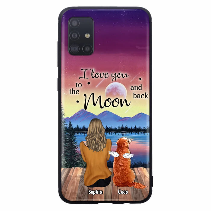 Custom Personalized Pet Mom/ Dad Phone Case - Gift Idea For Dog/ Cat/ Rabbit Lovers - Case For iPhone/ Samsung - I Love You To The Moon & Back