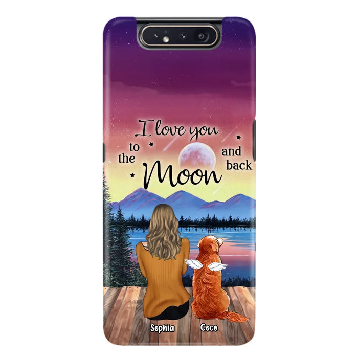 Custom Personalized Pet Mom/ Dad Phone Case - Gift Idea For Dog/ Cat/ Rabbit Lovers - Case For iPhone/ Samsung - I Love You To The Moon & Back