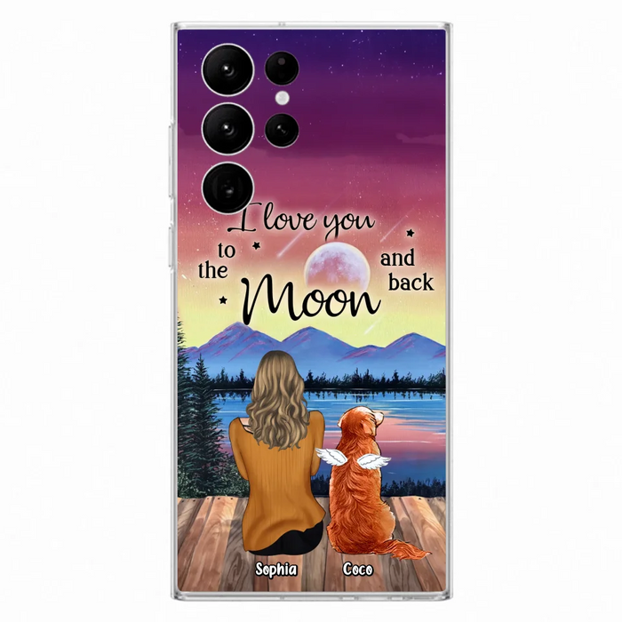 Custom Personalized Pet Mom/ Dad Phone Case - Gift Idea For Dog/ Cat/ Rabbit Lovers - Case For iPhone/ Samsung - I Love You To The Moon & Back