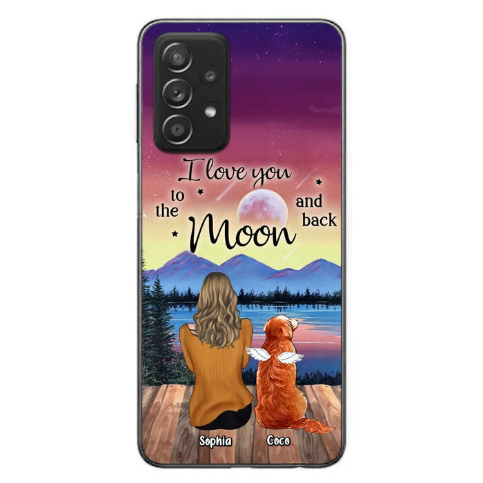 Custom Personalized Pet Mom/ Dad Phone Case - Gift Idea For Dog/ Cat/ Rabbit Lovers - Case For iPhone/ Samsung - I Love You To The Moon & Back