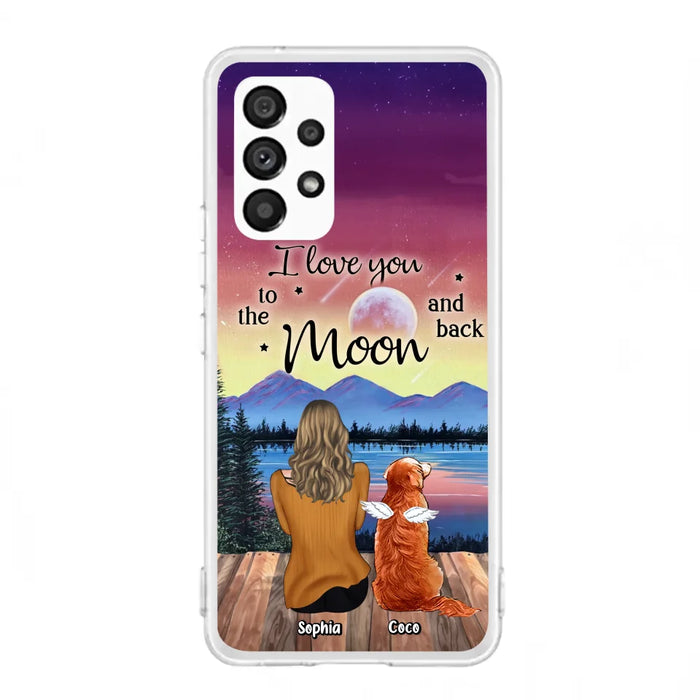 Custom Personalized Pet Mom/ Dad Phone Case - Gift Idea For Dog/ Cat/ Rabbit Lovers - Case For iPhone/ Samsung - I Love You To The Moon & Back