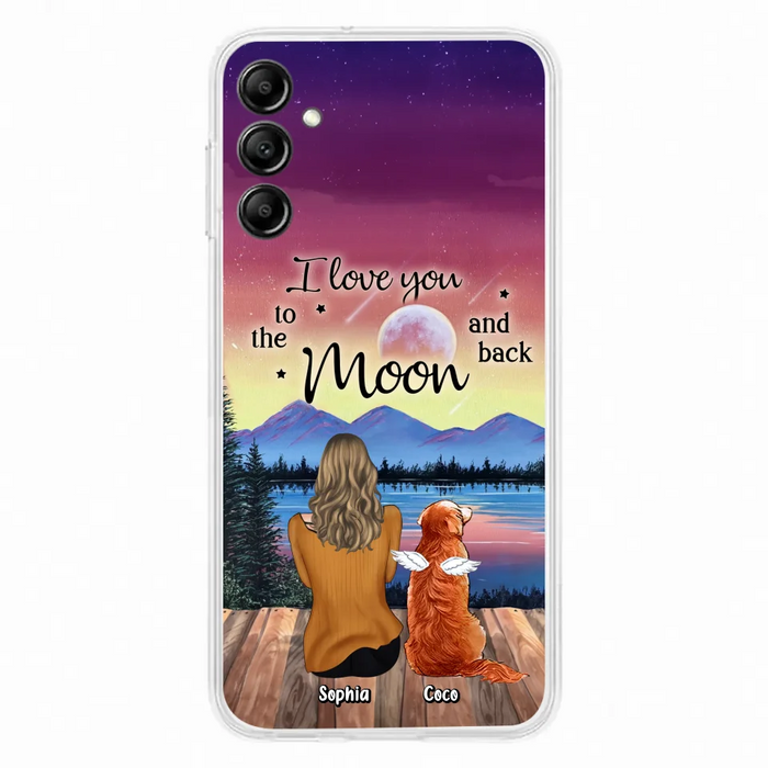 Custom Personalized Pet Mom/ Dad Phone Case - Gift Idea For Dog/ Cat/ Rabbit Lovers - Case For iPhone/ Samsung - I Love You To The Moon & Back