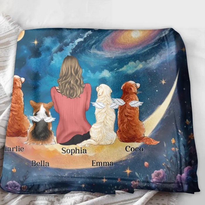 Personalized Pet Mom/Dad Quilt/Fleece Throw Blanket - Up to 4 Pets - I Love You In Every Universe