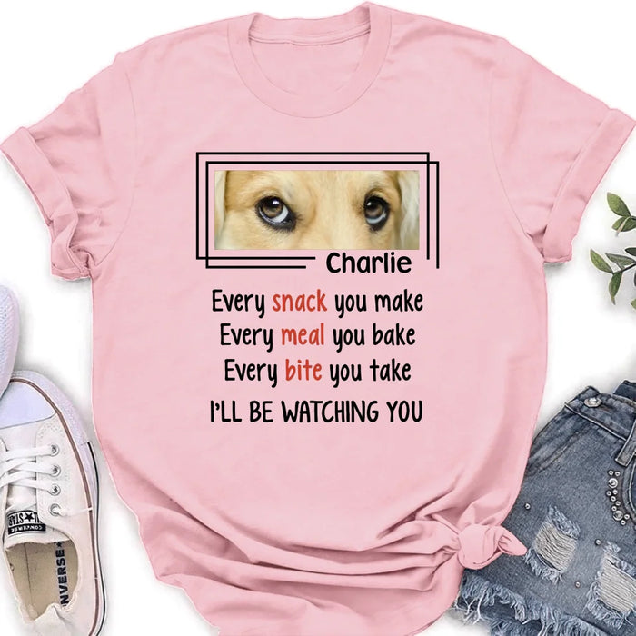 Custom Personalized Dog Eyes T-shirt - Upload Photo - Gift Idea For Dog Lover - I'll Be Watching You