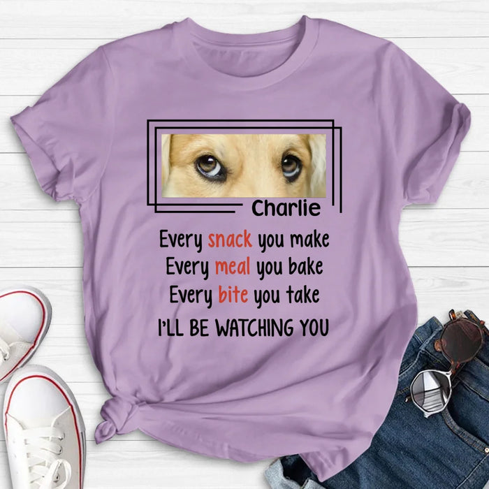 Custom Personalized Dog Eyes T-shirt - Upload Photo - Gift Idea For Dog Lover - I'll Be Watching You