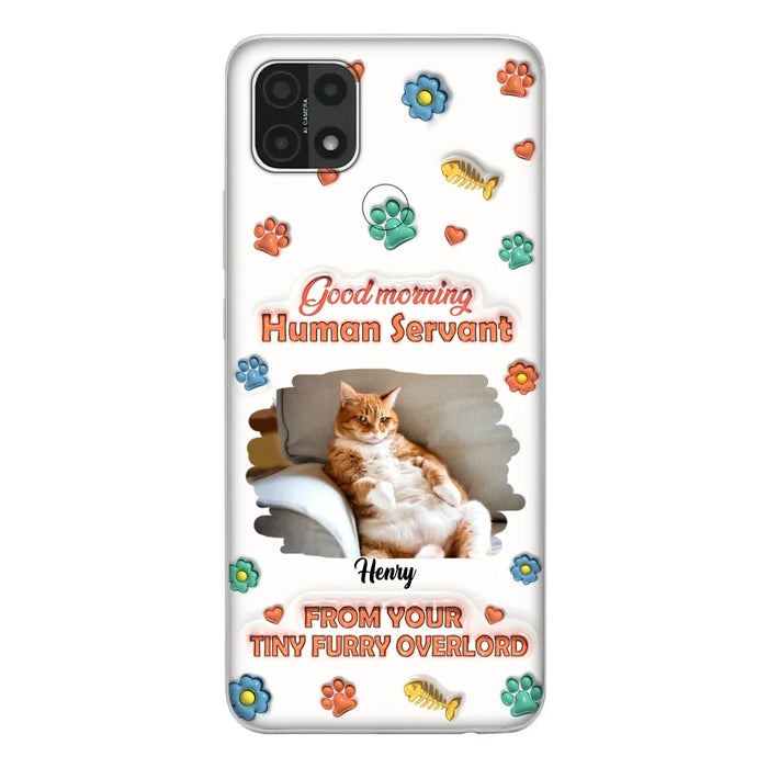 Custom Personalized Pet Phone Case - Gift Idea For Dog/ Cat Lover - Upload Photo - Good Morning Human Servant - Case For Xiaomi/ Oppo/ Huawei