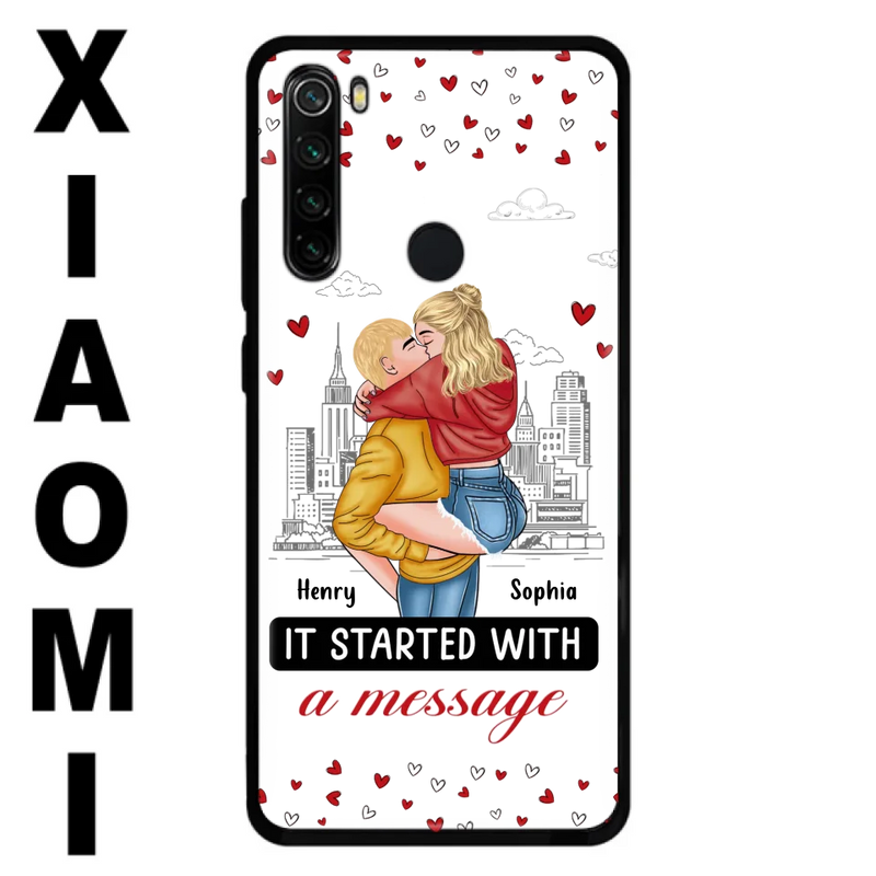 Custom Personalized Couple Phone Case For Xiaomi/ Oppo/ Huawei - Gift Idea For Couple - It Started With A Message