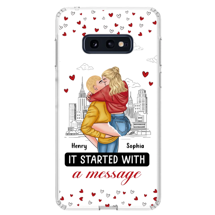 Custom Personalized Couple Phone Case For iPhone/ Samsung - Gift Idea For Couple - It Started With A Message