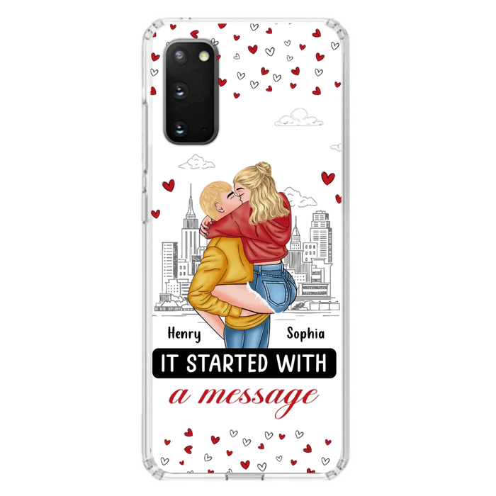 Custom Personalized Couple Phone Case For iPhone/ Samsung - Gift Idea For Couple - It Started With A Message