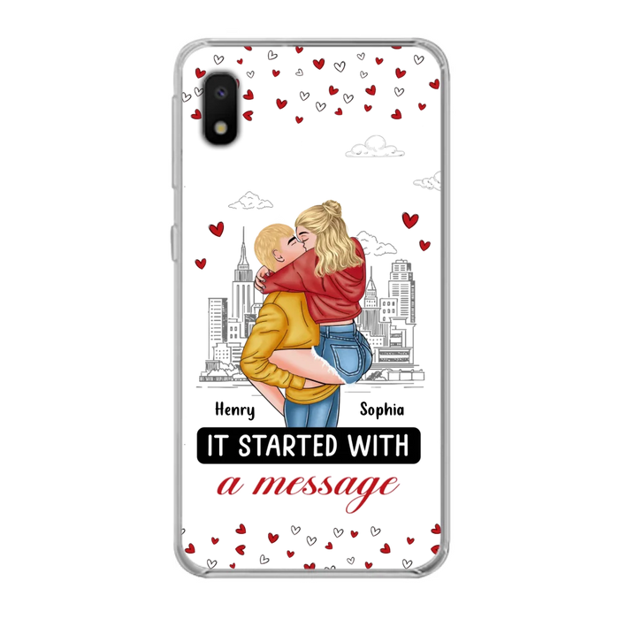 Custom Personalized Couple Phone Case For iPhone/ Samsung - Gift Idea For Couple - It Started With A Message