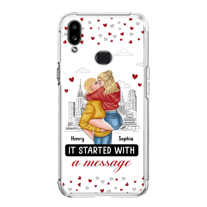 Custom Personalized Couple Phone Case For iPhone/ Samsung - Gift Idea For Couple - It Started With A Message