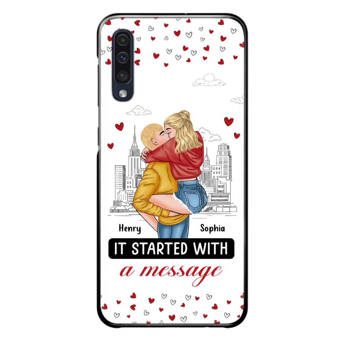 Custom Personalized Couple Phone Case For iPhone/ Samsung - Gift Idea For Couple - It Started With A Message