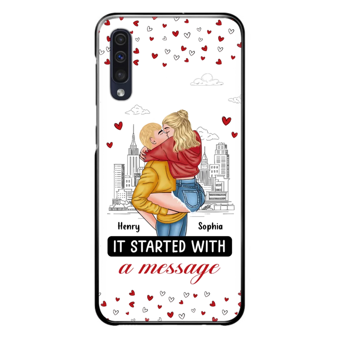 Custom Personalized Couple Phone Case For iPhone/ Samsung - Gift Idea For Couple - It Started With A Message