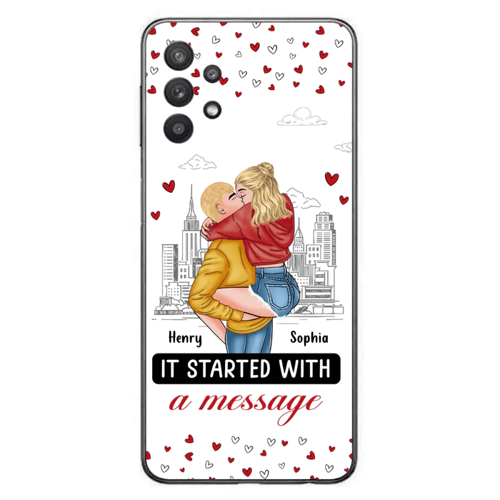 Custom Personalized Couple Phone Case For iPhone/ Samsung - Gift Idea For Couple - It Started With A Message