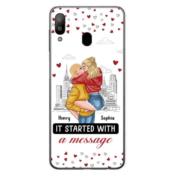 Custom Personalized Couple Phone Case For iPhone/ Samsung - Gift Idea For Couple - It Started With A Message
