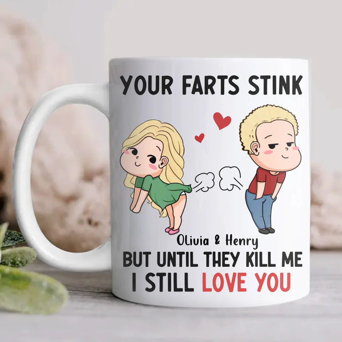 Custom Personalized Funny Couple Coffee Mug - Funny Valentine's Day Gift For Couple