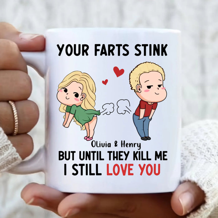 Custom Personalized Funny Couple Coffee Mug - Funny Valentine's Day Gift For Couple