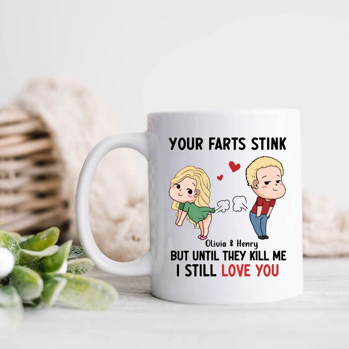 Custom Personalized Funny Couple Coffee Mug - Funny Valentine's Day Gift For Couple