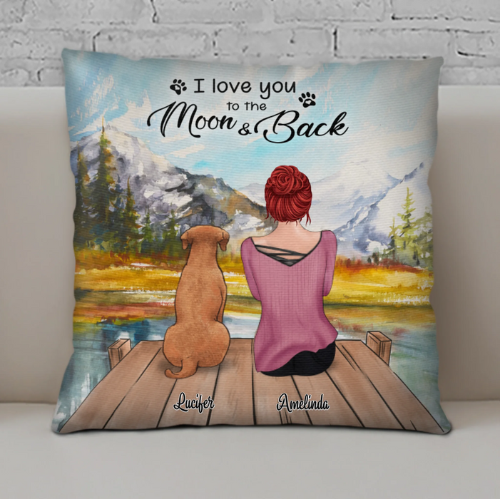 Personalized Pets Mom Pillow Cover - Mom With Up to 5 Pets - Best Gift For Mother's Day - We Will Meet Again At The Rainbow Bridge - CMNG3Y