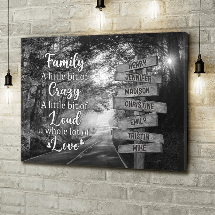 Personalized Family Canvas - Gift Idea For Family/Parents with up to 7 Members - Family A Whole Lot Of Love