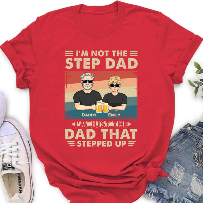 Custom Personalized Step Dad Shirt/Sweater/Hoodie - Dad With Up To 4 Children - Father's Day Gift Idea For Step Dad