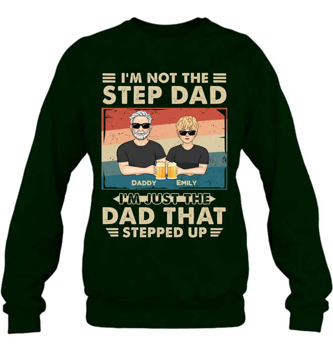 Custom Personalized Step Dad Shirt/Sweater/Hoodie - Dad With Up To 4 Children - Father's Day Gift Idea For Step Dad