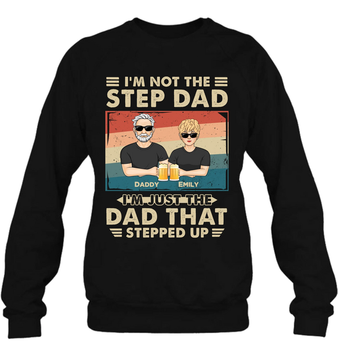 Custom Personalized Step Dad Shirt/Sweater/Hoodie - Dad With Up To 4 Children - Father's Day Gift Idea For Step Dad