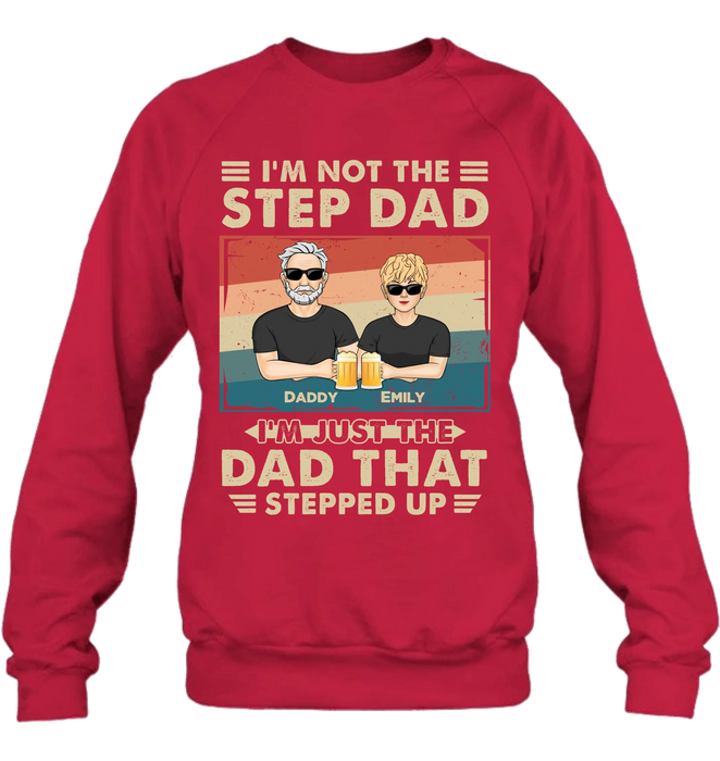 Custom Personalized Step Dad Shirt/Sweater/Hoodie - Dad With Up To 4 Children - Father's Day Gift Idea For Step Dad