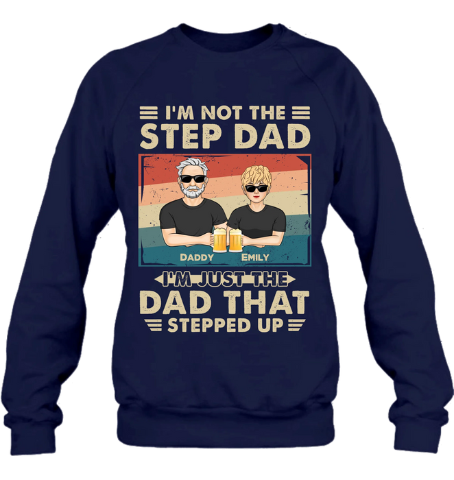 Custom Personalized Step Dad Shirt/Sweater/Hoodie - Dad With Up To 4 Children - Father's Day Gift Idea For Step Dad