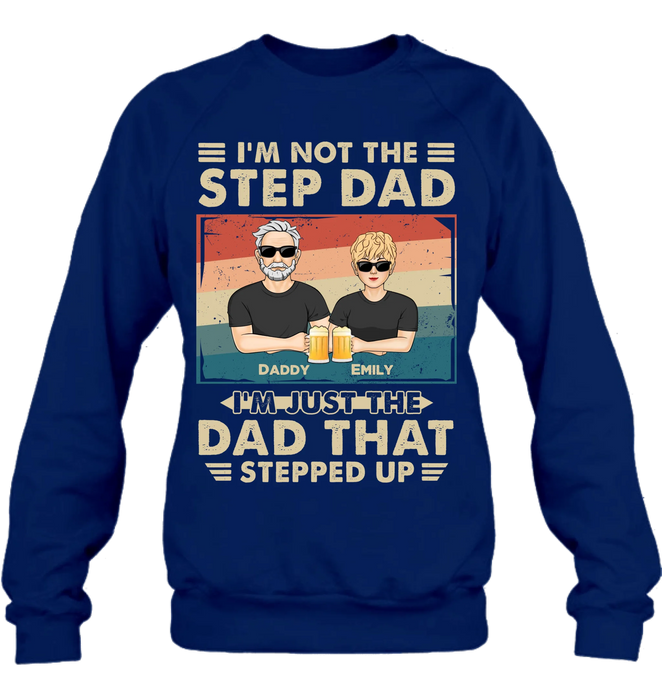 Custom Personalized Step Dad Shirt/Sweater/Hoodie - Dad With Up To 4 Children - Father's Day Gift Idea For Step Dad