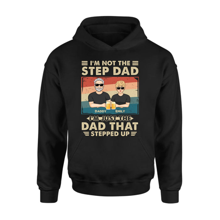 Custom Personalized Step Dad Shirt/Sweater/Hoodie - Dad With Up To 4 Children - Father's Day Gift Idea For Step Dad