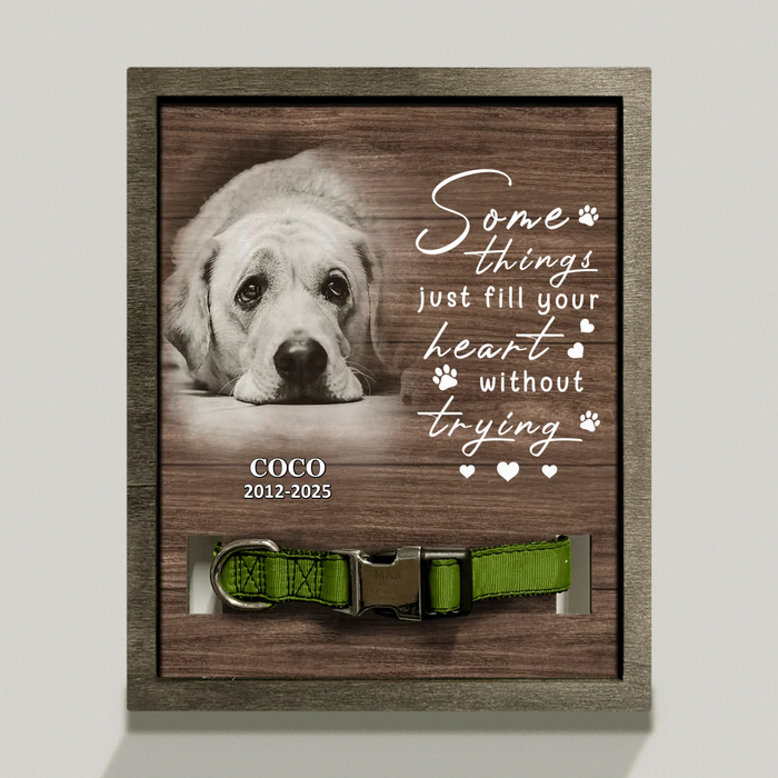 Custom Personalized Memorial Pet Loss Frame - Memorial Gift Idea Pet Owner - Upload Photo - Some Things Just Fill Your Heart Without Trying