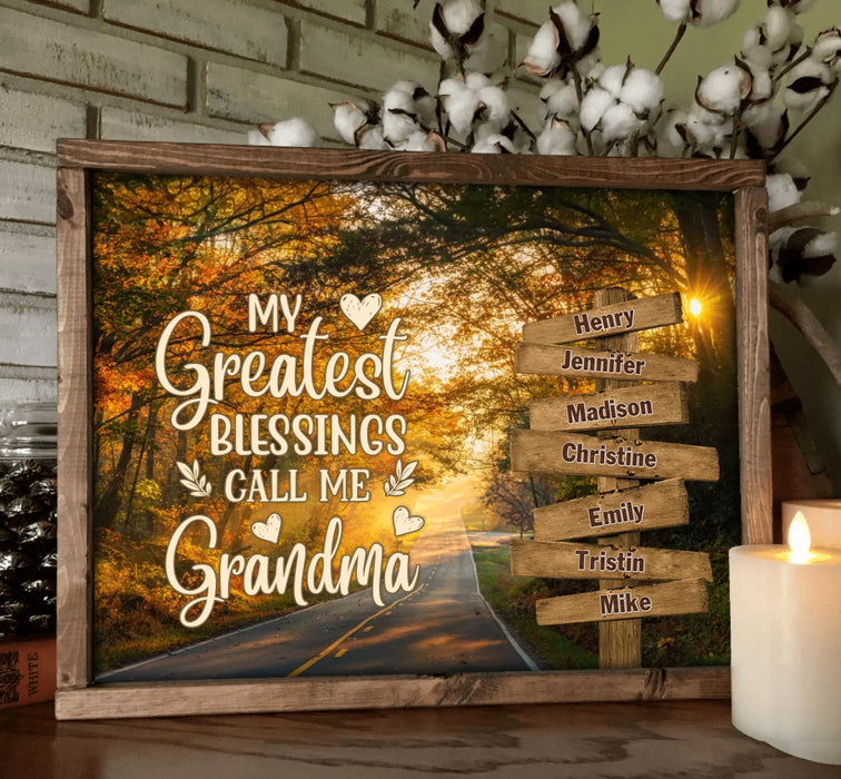 Personalized Grandma & Grandkids Poster - Gift Idea For Grandma/ Grandkid