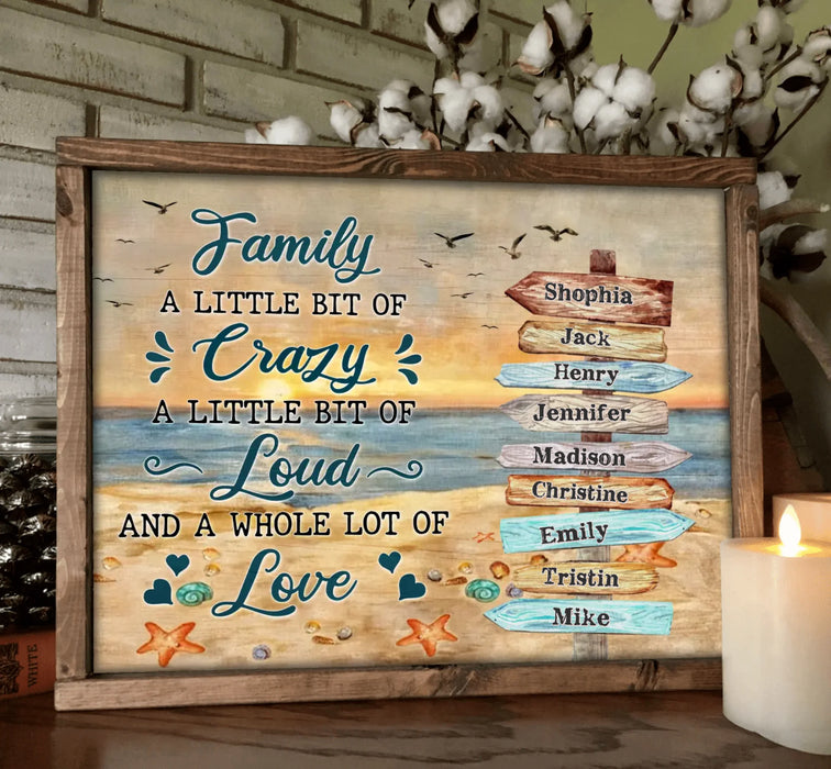 Custom Personalized Family Poster - Gift Idea For Family - Family A Little Bit Of Crazy