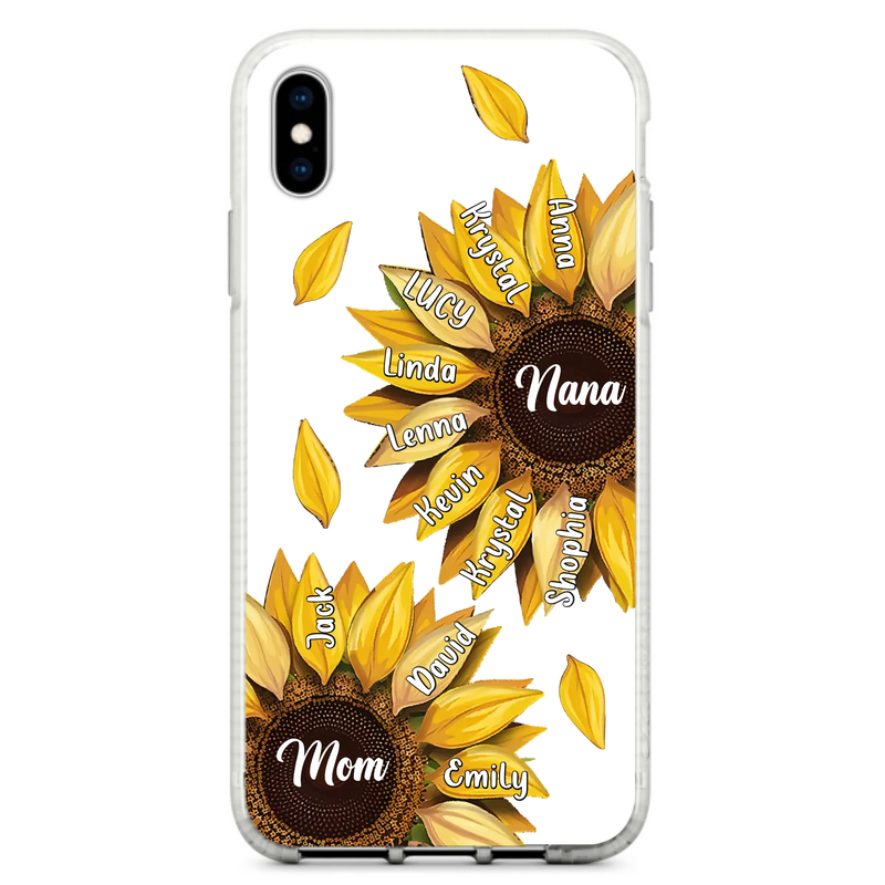 Personalized Sunflower Grandma Phone Case - Up to 11 Kids - Mother's Day Gift Idea for Mom/Grandma -  Case For iPhone/Samsung