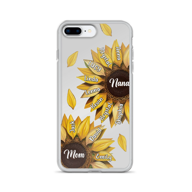 Personalized Sunflower Grandma Phone Case - Up to 11 Kids - Mother's Day Gift Idea for Mom/Grandma -  Case For iPhone/Samsung