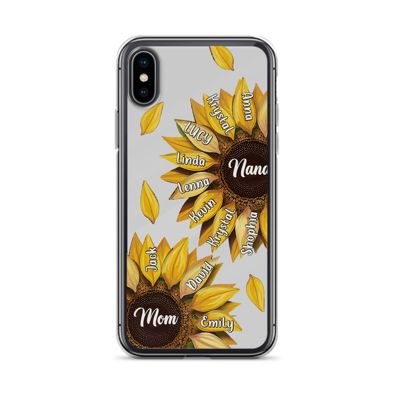 Personalized Sunflower Grandma Phone Case - Up to 11 Kids - Mother's Day Gift Idea for Mom/Grandma -  Case For iPhone/Samsung