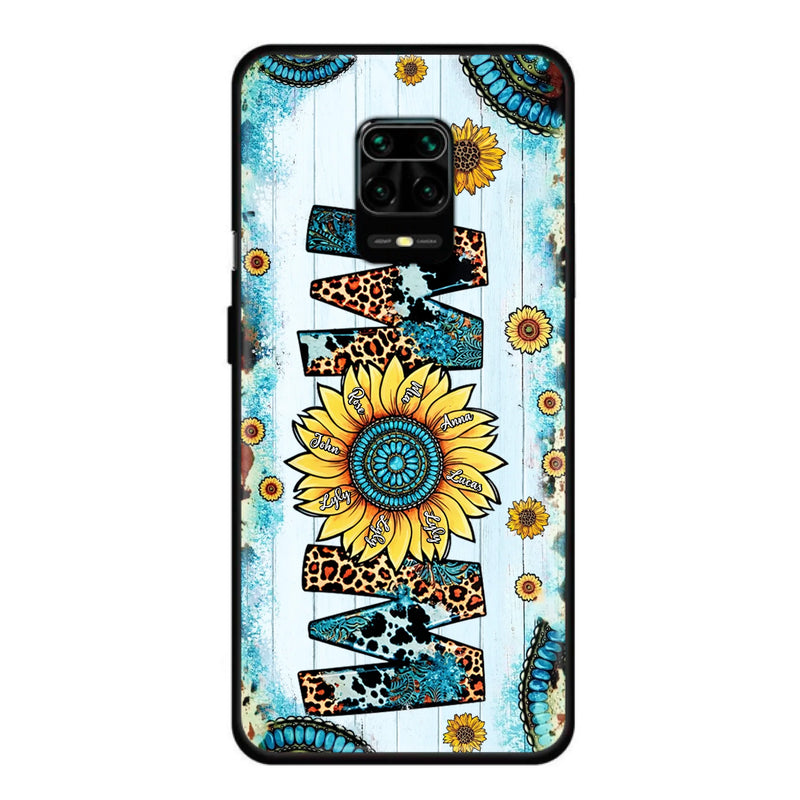 Personalized Mom Sunflower Phone Case - Mother's Day Gift Idea - Up to 8 Kids - Case For Xiaomi/Oppo/Huawei