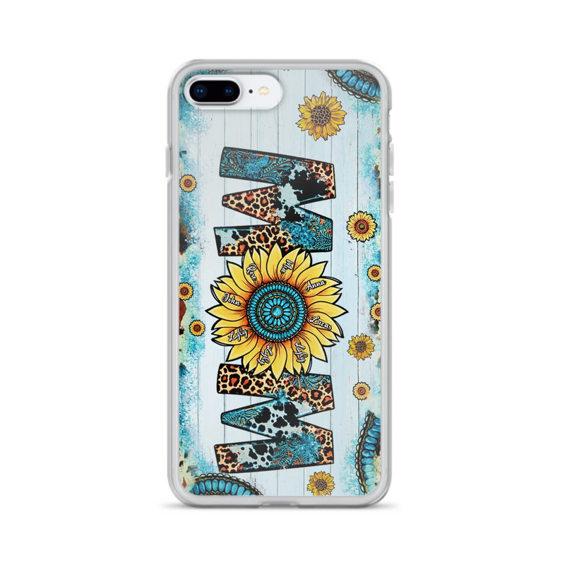 Personalized Mom Sunflower Phone Case - Mother's Day Gift Idea - Up to 8 Kids - Case For iPhone/ Samsung