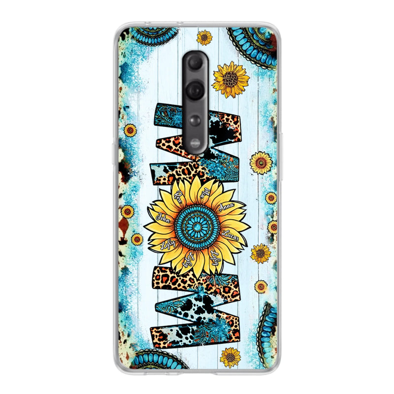 Personalized Mom Sunflower Phone Case - Mother's Day Gift Idea - Up to 8 Kids - Case For Xiaomi/Oppo/Huawei