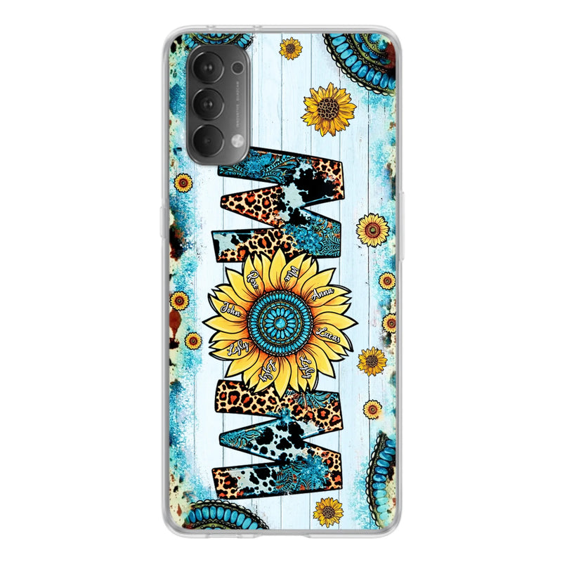 Personalized Mom Sunflower Phone Case - Mother's Day Gift Idea - Up to 8 Kids - Case For Xiaomi/Oppo/Huawei