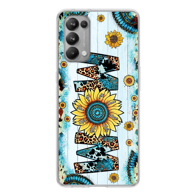 Personalized Mom Sunflower Phone Case - Mother's Day Gift Idea - Up to 8 Kids - Case For Xiaomi/Oppo/Huawei
