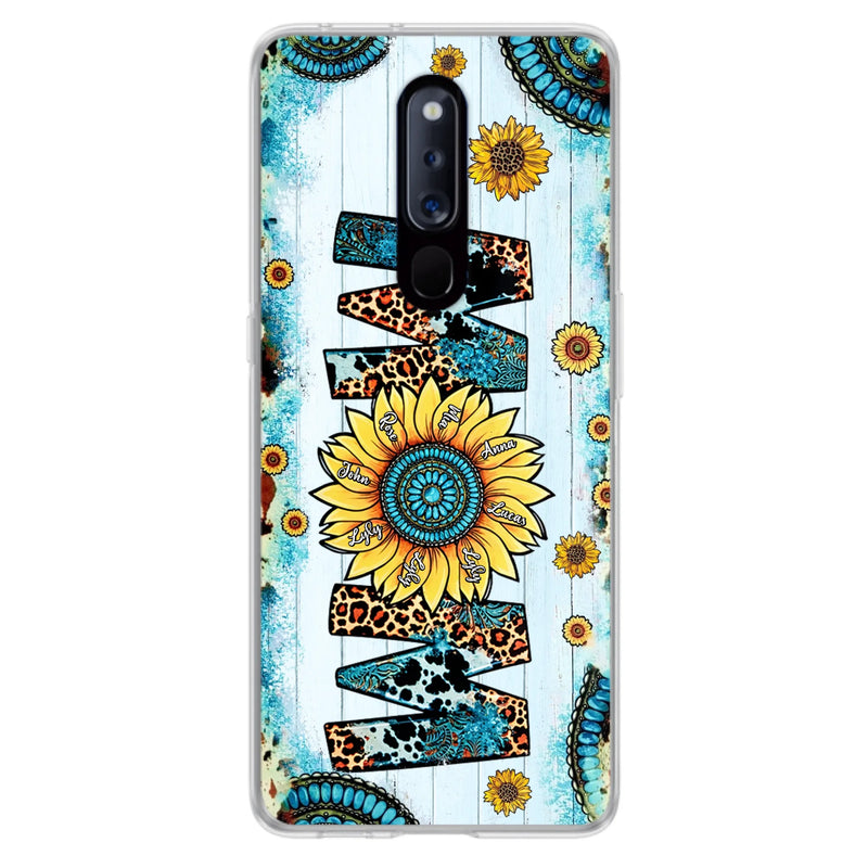 Personalized Mom Sunflower Phone Case - Mother's Day Gift Idea - Up to 8 Kids - Case For Xiaomi/Oppo/Huawei