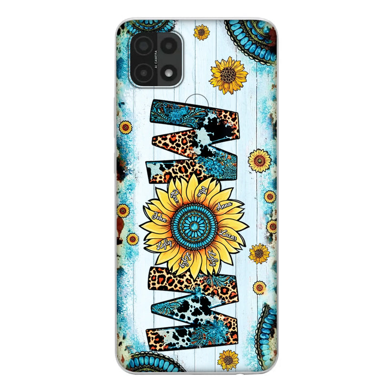 Personalized Mom Sunflower Phone Case - Mother's Day Gift Idea - Up to 8 Kids - Case For Xiaomi/Oppo/Huawei