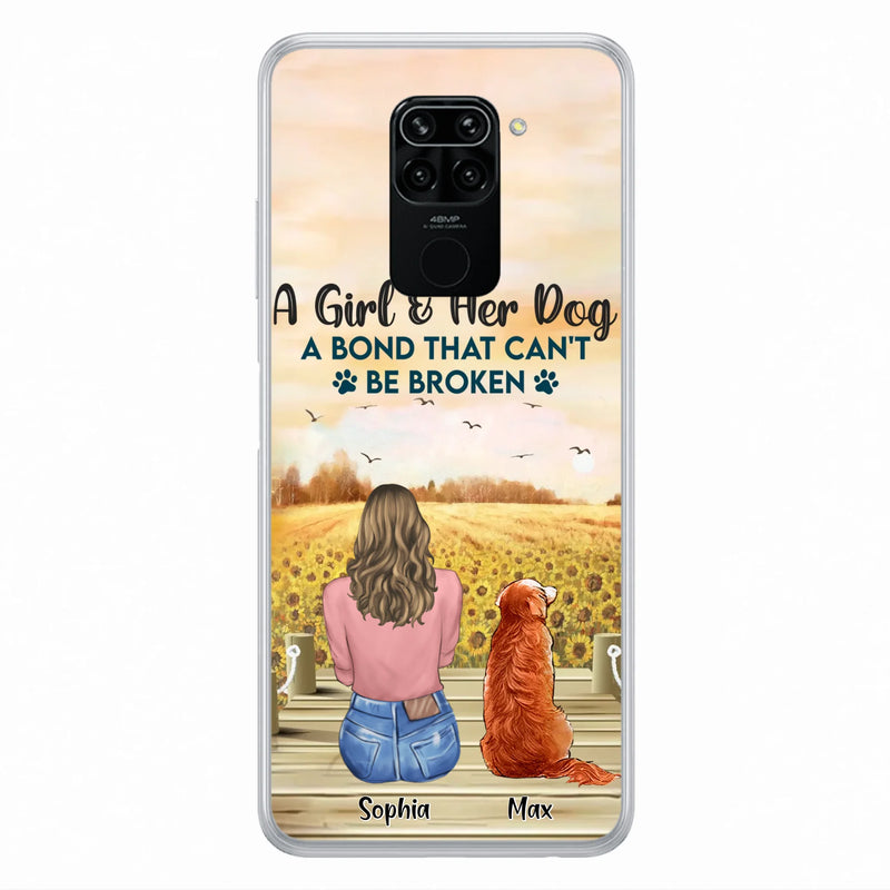 Custom Personalized Dog Mom Phone Case - Gift Idea For Dog Lover - A Girl & Her Dog A Bond That Can't Be Broken - Case For Xiaomi/ Oppo/ Huawei