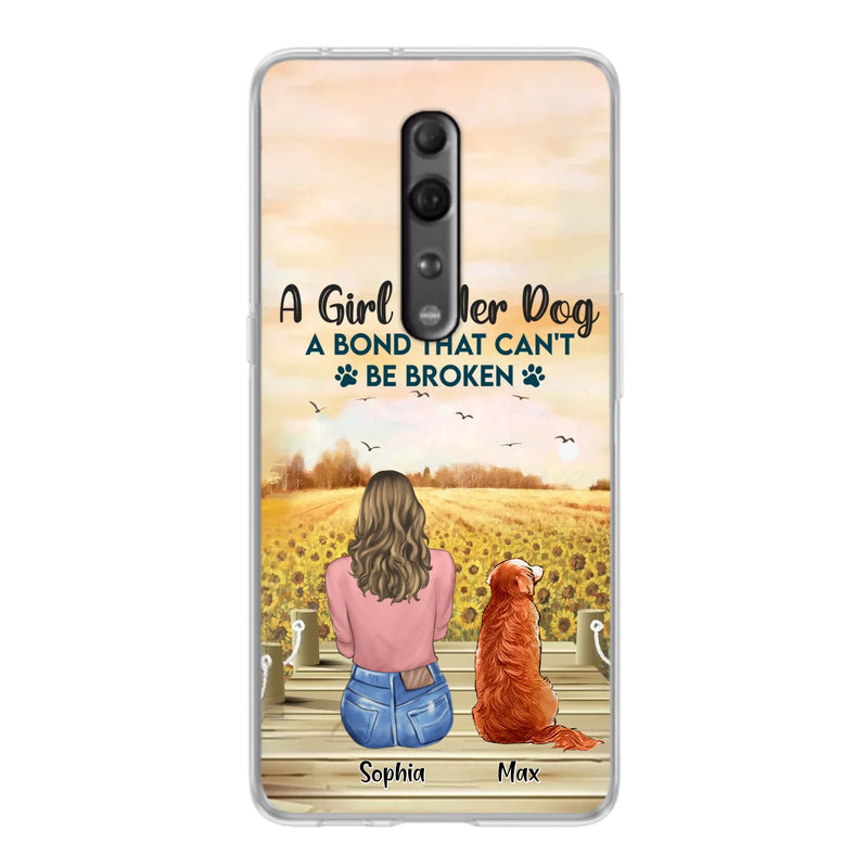 Custom Personalized Dog Mom Phone Case - Gift Idea For Dog Lover - A Girl & Her Dog A Bond That Can't Be Broken - Case For Xiaomi/ Oppo/ Huawei