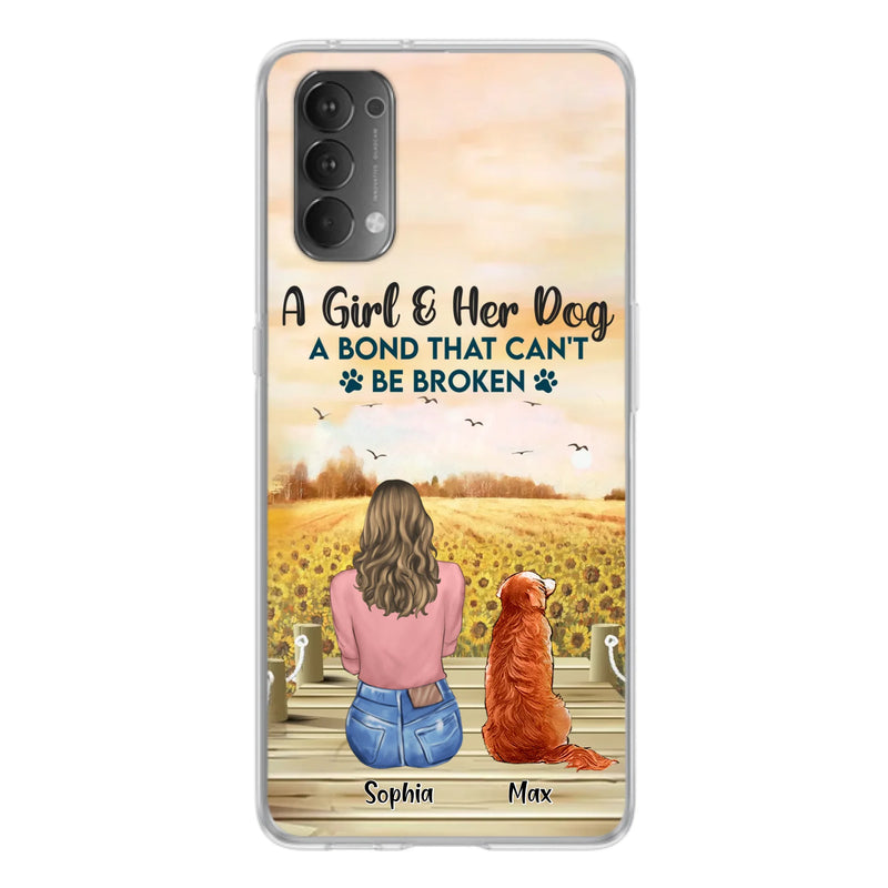 Custom Personalized Dog Mom Phone Case - Gift Idea For Dog Lover - A Girl & Her Dog A Bond That Can't Be Broken - Case For Xiaomi/ Oppo/ Huawei