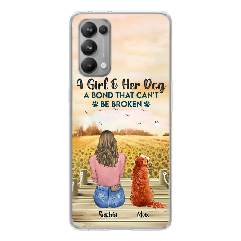 Custom Personalized Dog Mom Phone Case - Gift Idea For Dog Lover - A Girl & Her Dog A Bond That Can't Be Broken - Case For Xiaomi/ Oppo/ Huawei