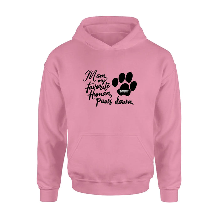 Custom Personalized Dog Mom/ Dog Dad T-Shirt/ Long Sleeve/ Sweatshirt/ Hoodie - Gift Idea For Dog  Lover - Upto 7 Dogs - Paws Down
