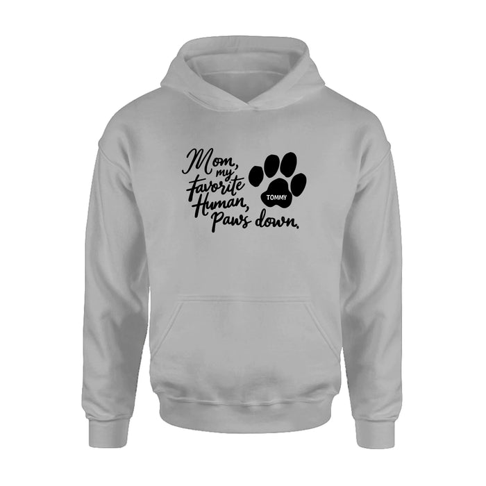 Custom Personalized Dog Mom/ Dog Dad T-Shirt/ Long Sleeve/ Sweatshirt/ Hoodie - Gift Idea For Dog  Lover - Upto 7 Dogs - Paws Down